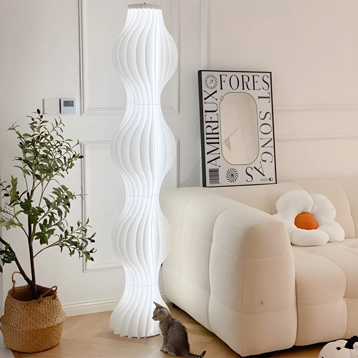 Antizer Wave Column Floor Lamp for Living Room Bedroom