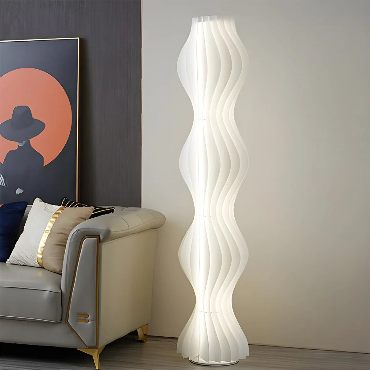 Antizer Wave Column Floor Lamp for Living Room Bedroom