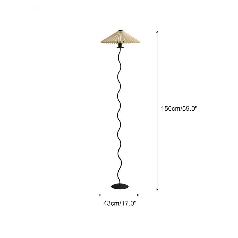 Antizer Pleated Squiggle Floor & Table Lamp