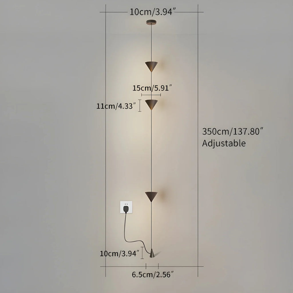 Antizer Cone Desigh Hanging Cable Floor Lamp