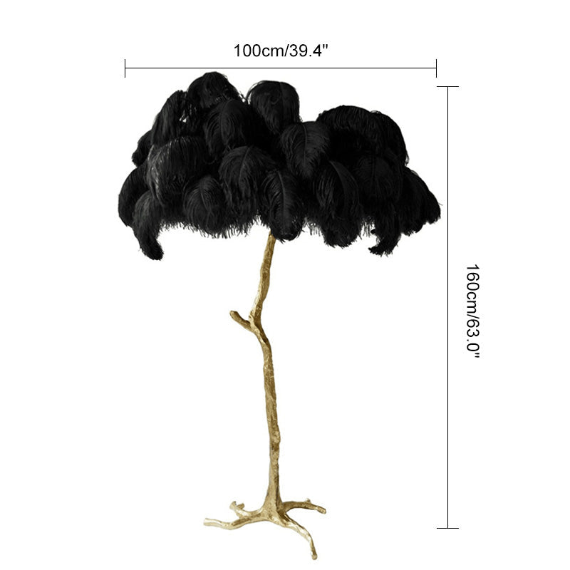 Antizer Feather Palm Tree Floor Lamp for Living Room