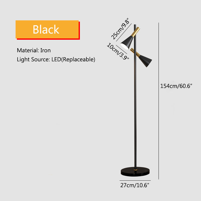 Antizer 2-Bulb Adjustable Pole Floor Lamp