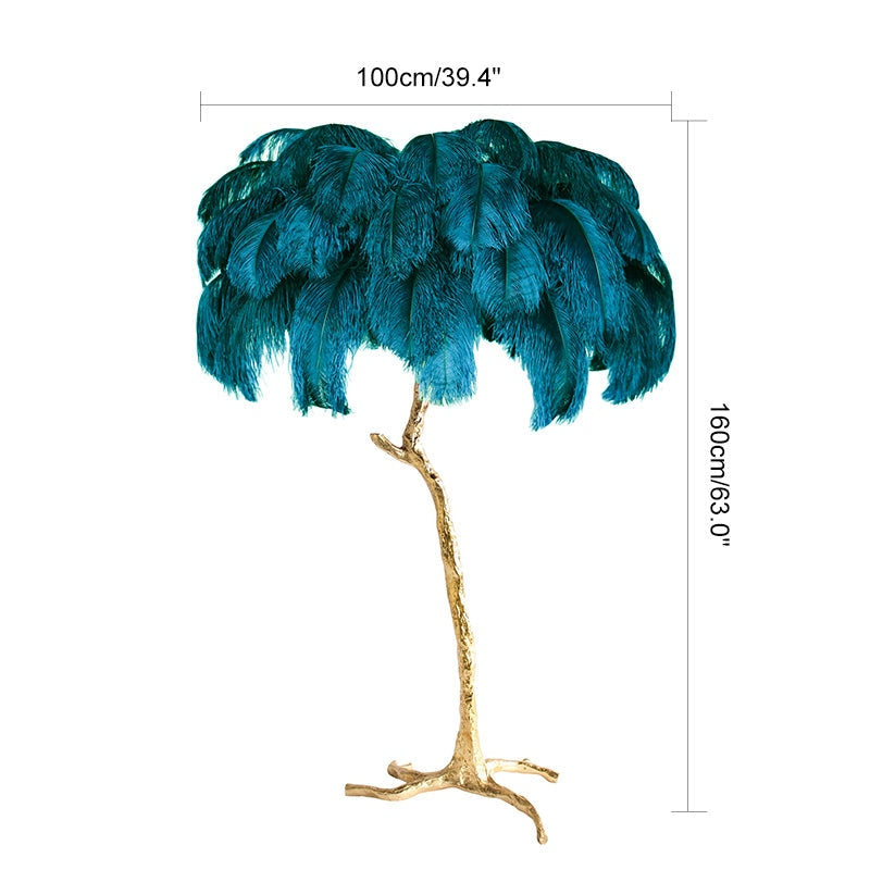 Antizer Feather Palm Tree Floor Lamp for Living Room