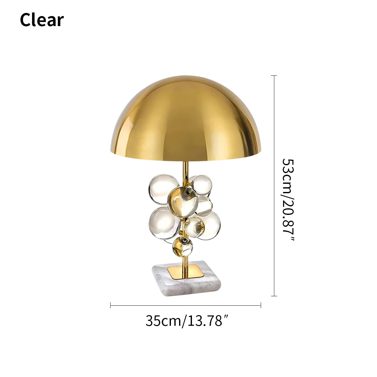 Antizer Bubble Dome Table Lamp for Bedside Table