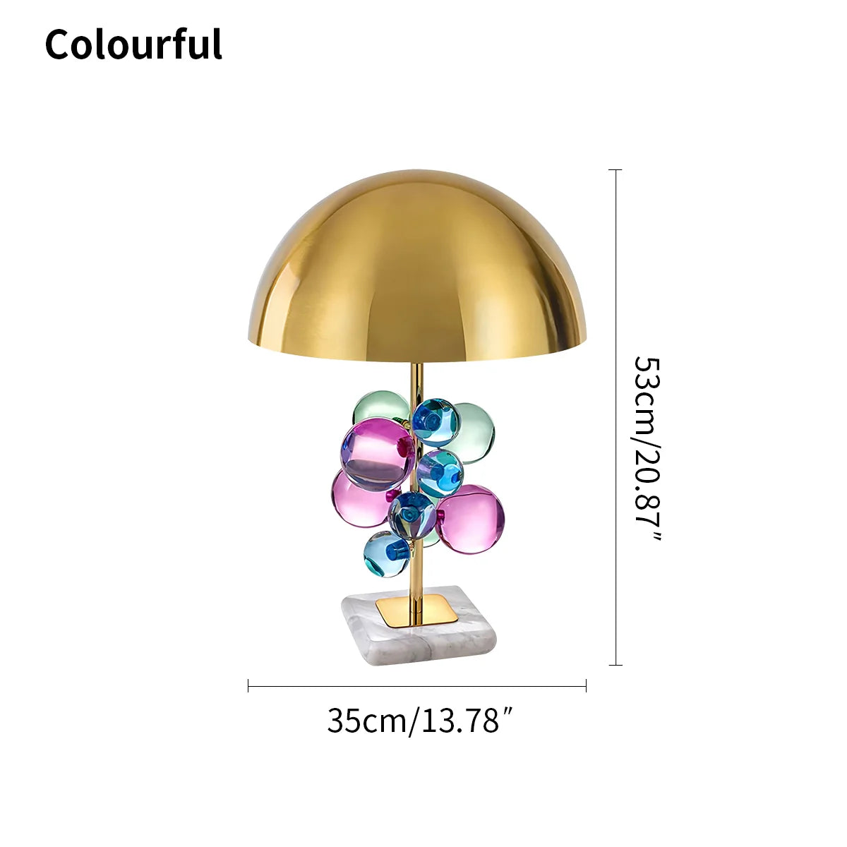 Antizer Bubble Dome Table Lamp for Bedside Table