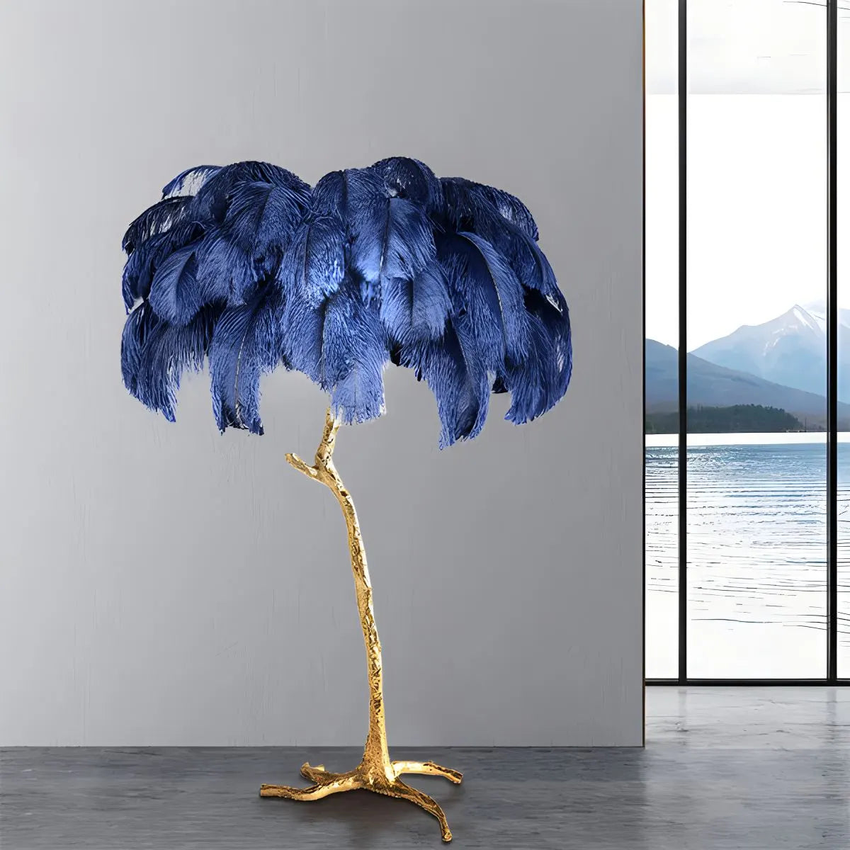 Antizer Feather Palm Tree Floor Lamp for Living Room