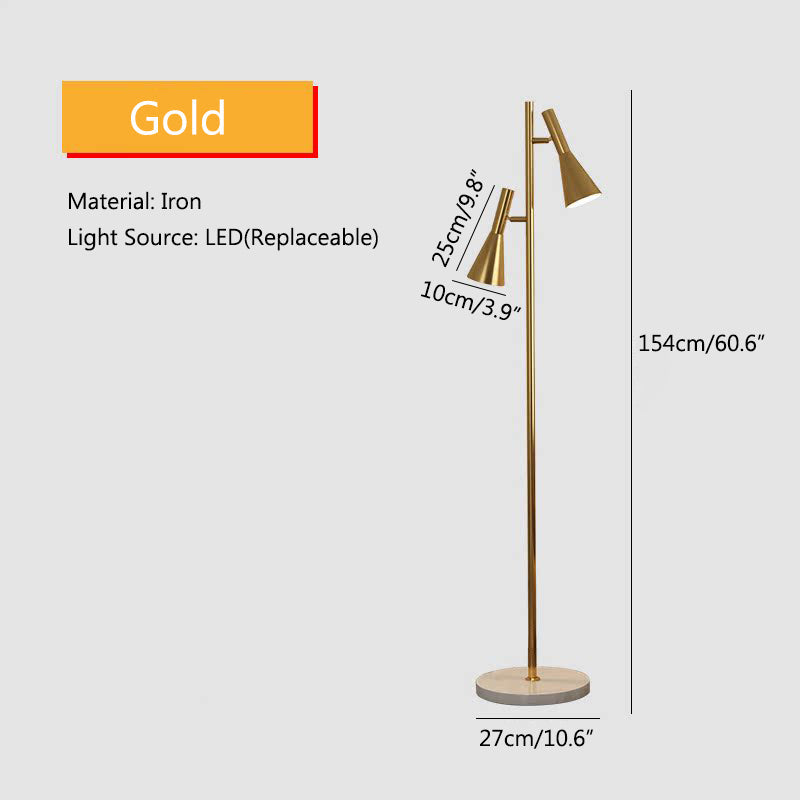 Antizer 2-Bulb Adjustable Pole Floor Lamp
