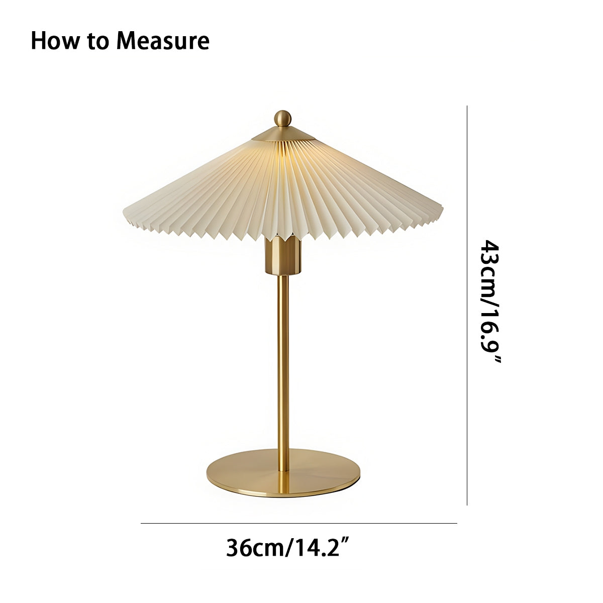 Antizer Perla Pleated Table Lamp for Bedroom