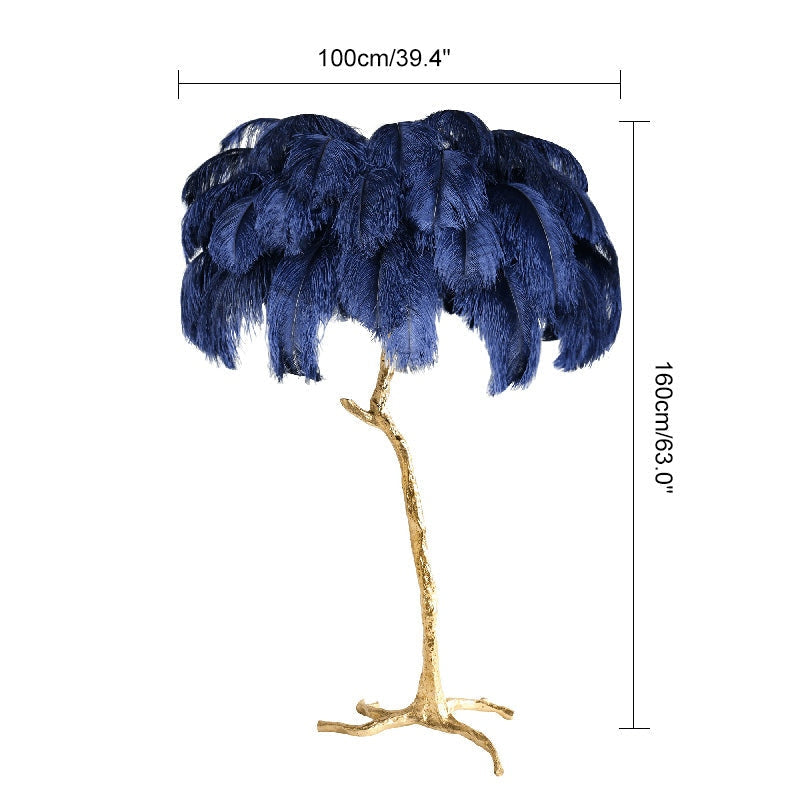 Antizer Feather Palm Tree Floor Lamp for Living Room