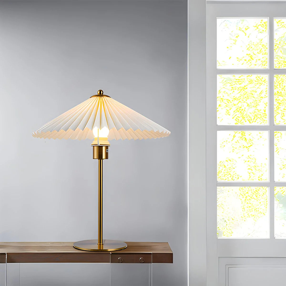 Antizer Perla Pleated Table Lamp for Bedroom