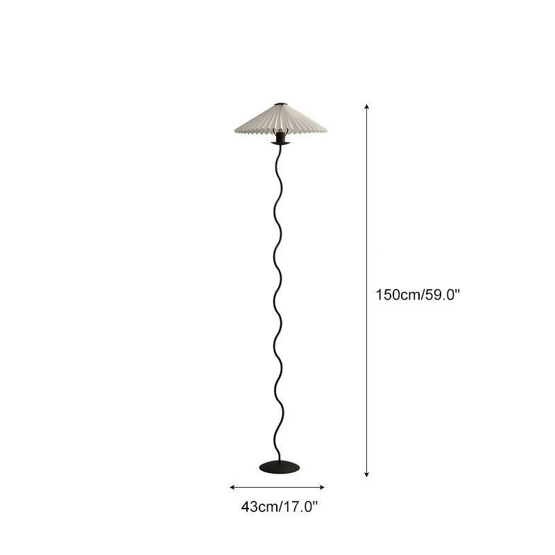 Antizer Pleated Squiggle Floor & Table Lamp