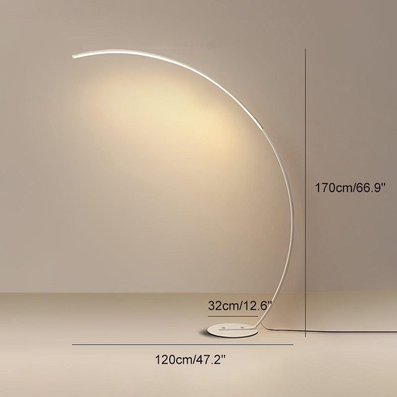 Antizer Crescent Arc LED Floor Lamp for Bedroom