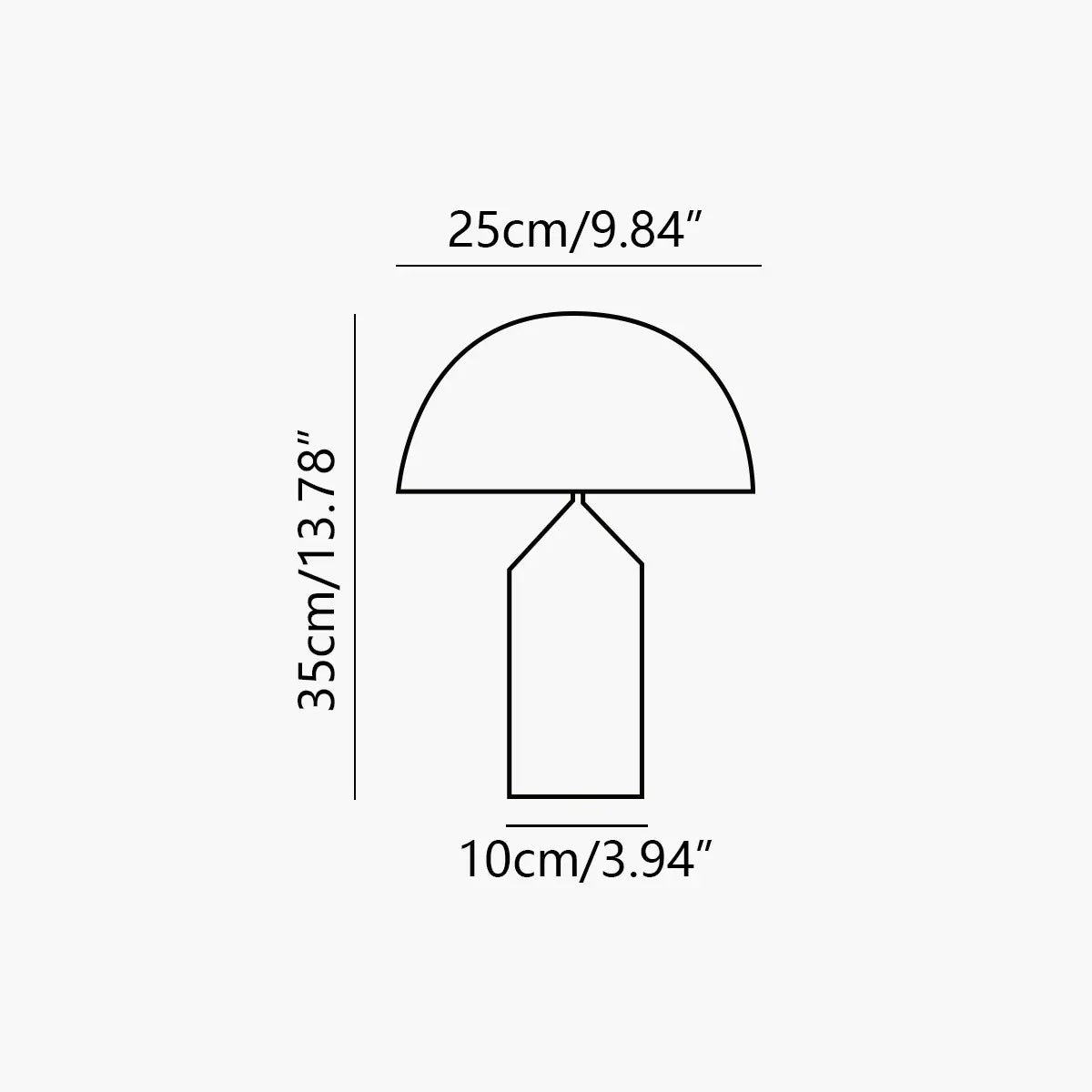 Antizer Atollo Metal Table Lamp Bedside Lamp