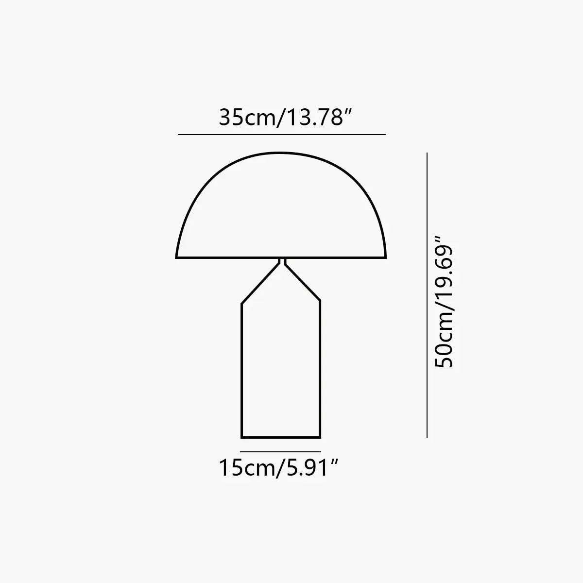 Antizer Atollo Metal Table Lamp Bedside Lamp