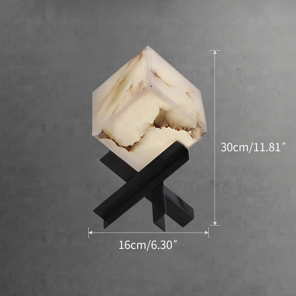 Antizer Light Luxury Study Square Spanish Alabaster Table Lamp