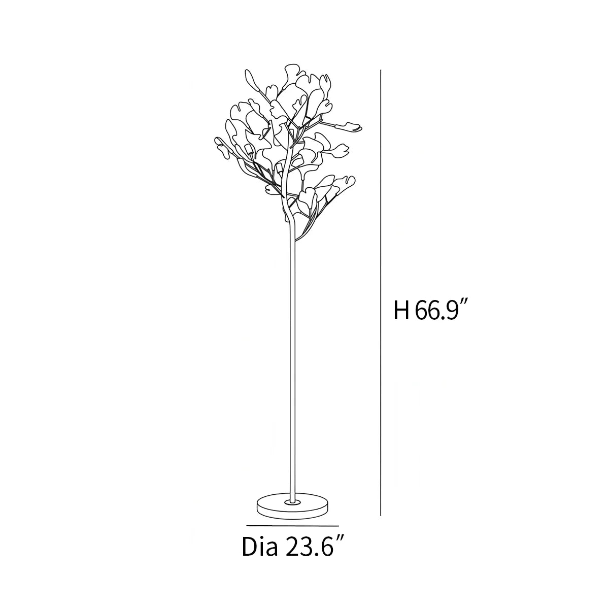 Antizer Ginkgo Leaf Floor Lamp for Living Room
