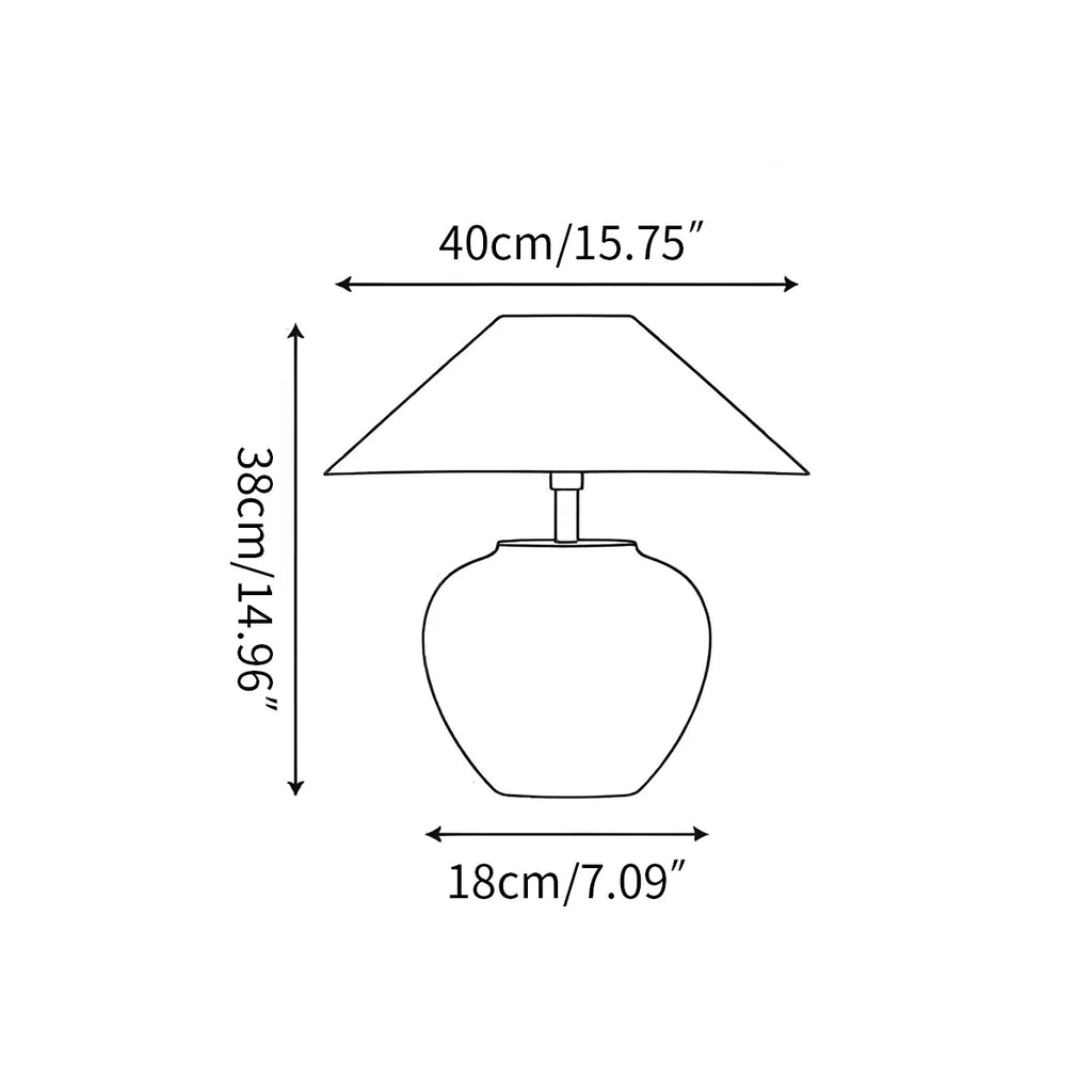 Antizer Glazed Ceramic Table Lamp