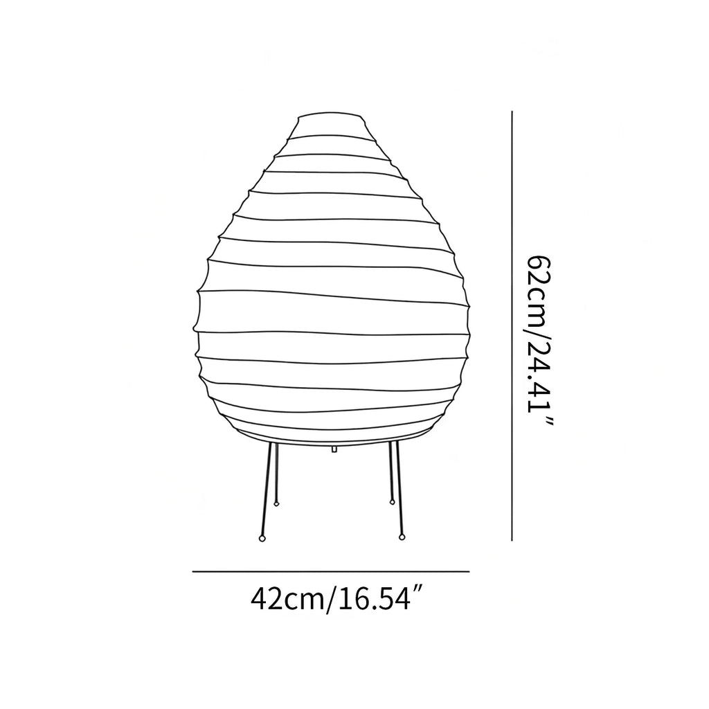 Antizer Akari 22N Rice Paper Table Lamp for Bedroom