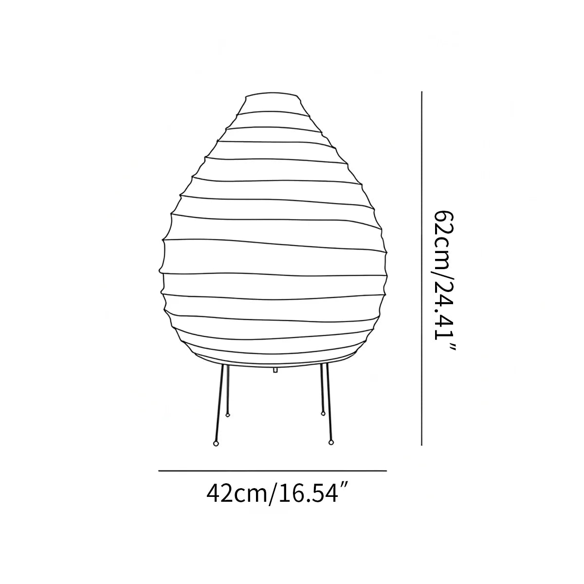 Antizer Akari 22N Rice Paper Table Lamp for Bedroom